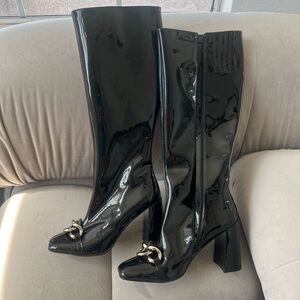 Jeffrey Campbell patent leather platform boots size 8